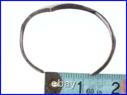 Native American Sterling/turquoise Chip channel inlay cuff bracelet h