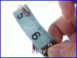 Native American Sterling/turquoise Chip channel inlay cuff bracelet h