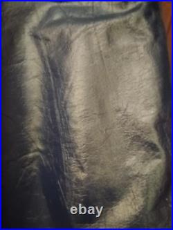 Native American Style Leather War Shirt Blue with Fringe Beaded size XL in GUC