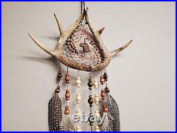 Native American-Style Whitetail Deer Antler Dream Catcher