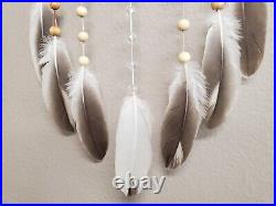 Native American-Style Whitetail Deer Antler Dream Catcher, Tiger's Eye, Quartz