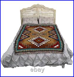 Native American Throw Blanket Tribal Indian Style Cotton Body Bed Couch Cover Wr