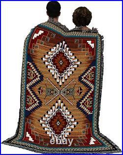 Native American Throw Blanket Tribal Indian Style Cotton Body Bed Couch Cover Wr