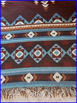 Native American Tribal Indian 10'x5'Blanket Throw Rug Woven Cotton Tapestry HUGE