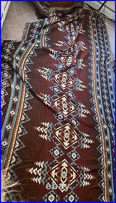 Native American Tribal Indian 10'x5'Blanket Throw Rug Woven Cotton Tapestry HUGE