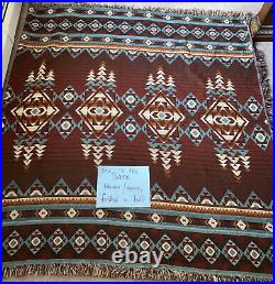 Native American Tribal Indian 10'x5'Blanket Throw Rug Woven Cotton Tapestry HUGE