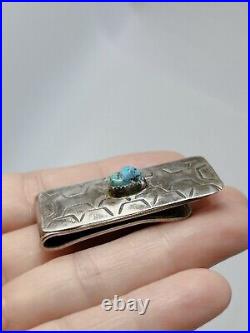 Native American Turquoise Money Clip 18.4 Grams