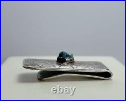 Native American Turquoise Money Clip 18.4 Grams