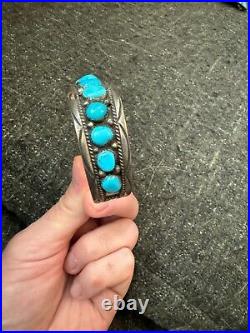 Native American Turquoise and Sterling Silver Bracelet Hand made & signed