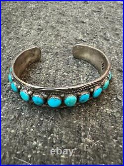 Native American Turquoise and Sterling Silver Bracelet Hand made & signed