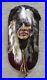 Native American Warrior Wall Plaque Shaman, Medicine Man, Handmade
