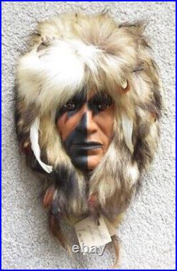 Native American Warrior Wall Plaque Shaman, Medicine Man, Handmade and Unique