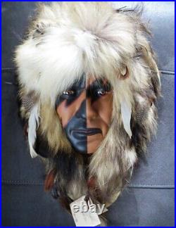 Native American Warrior Wall Plaque Shaman, Medicine Man, Handmade and Unique