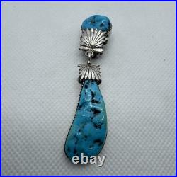 Native American ZUNI Sterling Silver & Turquoise SINGLE Earring RLB Robert 925