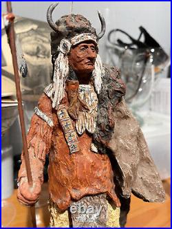 Native American indian Chief Western Sculpture