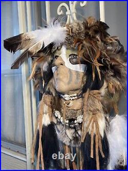 Native American style Feather Face Mask