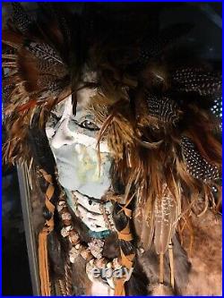 Native American style MASK/WALL HANGING. Handmade One Of A Kind Piece