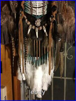 Native American style MASK/WALL HANGING. Handmade One Of A Kind Piece