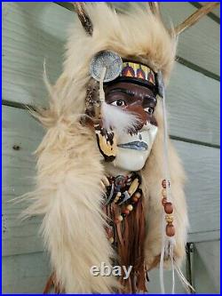 Native American style / Old West Mask Wall Hanging. Handmade