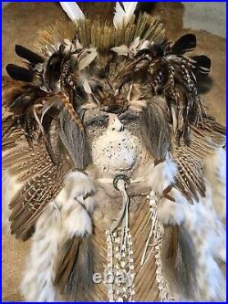 Native American style wall hanging / MASK. Handmade. Satisfaction Guaranteed