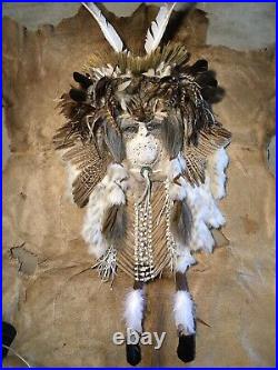 Native American style wall hanging / MASK. Handmade. Satisfaction Guaranteed