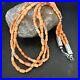 Native Turquoise Orange Coral Sterling Silver 3 Strand Necklace 21 17818