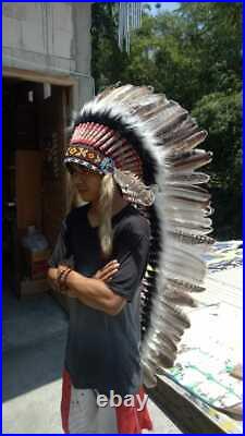 Native american headdress kalkun, aztec warrior headdress, indian turkey feather