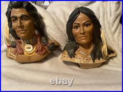 Native american indian statues