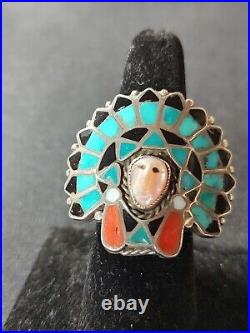 Native american jewelry vintage Zuni ring