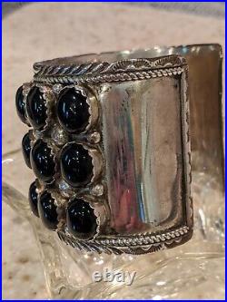 Native american sterling silver cuff bracelet wide