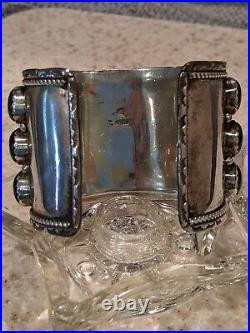 Native american sterling silver cuff bracelet wide
