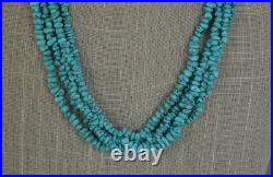 Navajo 5 Strand Sleeping Beauty Turquoise Mini Nugget Necklace Choker 19
