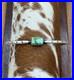 Navajo Handmade Sterling Silver Sonoran Gold Turquoise Stacker Cuff Bracelet