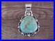 Navajo Indian Sterling Silver & Turquoise Pendant Cleveland