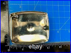 Navajo JR Jerry Roan Native American Indian Art Turquoise & Feather Belt Buckle