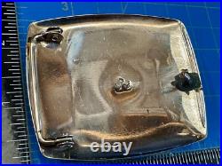 Navajo JR Jerry Roan Native American Indian Art Turquoise & Feather Belt Buckle