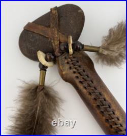 Navajo Made Native American Ceremonial War Club / Tomahawk