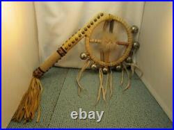 Navajo Native American Ceremonial 16 Medicine Wheel Dance Stick Sinew