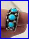 Navajo Ring 925 Silver Sleeping Beauty Turquoise size 11