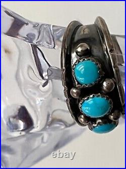 Navajo Ring 925 Silver Sleeping Beauty Turquoise size 11