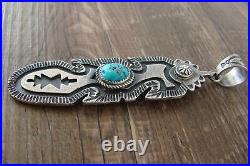 Navajo Sterling Silver Turquoise Pendant Kevin Billah