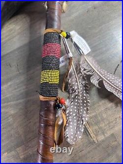 Navajo Tribe Native American Horned Ceremonial Dance Wand