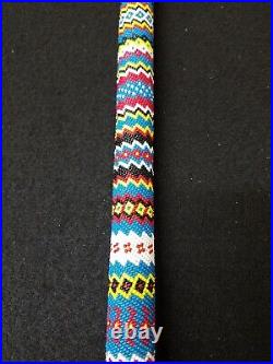 Nice 37 Hand Beaded Geometric Design Wood Native American Indian Walking Cane