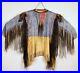 Old American Handmade Beige Buckskin Suede Beaded Powwow Regalia War Shirt N3