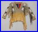 Old American Handmade Beige Buckskin Suede Beaded Powwow Regalia War Shirt NW11