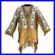 Old American Style Handmade Dakota Beaded Buckskin Hide Powwow War Shirt PWP121
