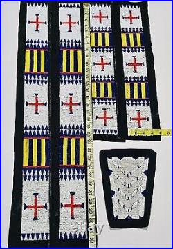 Old Beaded Design Strips for Native American Coat Jacket Pants & War Shirt