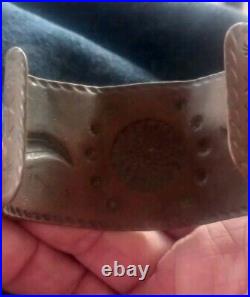 Old Native American Navajo Fred Harvey Era Copper Cuff Really Fine