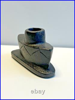 Original Antique Native American Indian Canoe Smoking Pipe Artifact