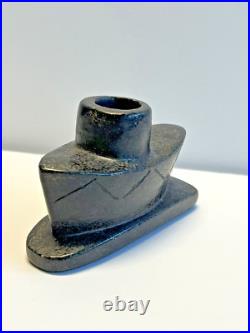 Original Antique Native American Indian Canoe Smoking Pipe Artifact